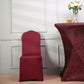 Burgundy Spandex Stretch Banquet Chair Cover, Fitted with Metallic Shimmer Tinsel Back