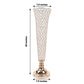 2 Gold 28 Inch Tall Trumpet Vases With Crystal Beads