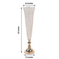 Gold 32 Inch Tall Crystal Beaded Trumpet Vase Set Table Centerpiece 2 Pack