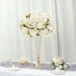 Gold Tall Crystal Beaded Trumpet Vase Set Table Centerpiece 2 Pack 32 Inch