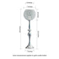 30inch Silver Metal Acrylic Crystal Goblet Candle Holder, Flower Ball Stand
