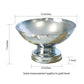 12inch Round Metallic Silver Pedestal Flower Pot Floating Candle Bowl, Display Dish