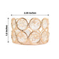 1.5 Inch Crystal Beaded Gold Metal Tea Light Candle Holders 6 Pack