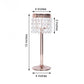 Rose gold crystal beaded chandelier candle holder, 12 inches tall.