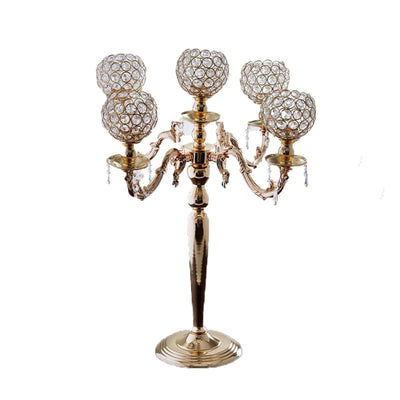 Elegant Design of the Gold Crystal Candelabra