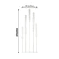 Clear crystal 7-arm candelabra with hurricane shades for wedding centerpieces.