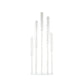 Clear crystal 7-arm candlestick stand with hurricane shades.