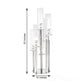 Clear 7 Arm Crystal Cluster Round Candelabra with Mirror Base