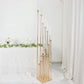16 Arms 58 Inch Taper Candle Holder in Gold with Clear Glass Shades