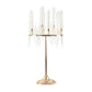 40inch Gold 9 Arm Round Cluster Taper Candelabra Table Centerpiece With Drip Accents#whtbkgd