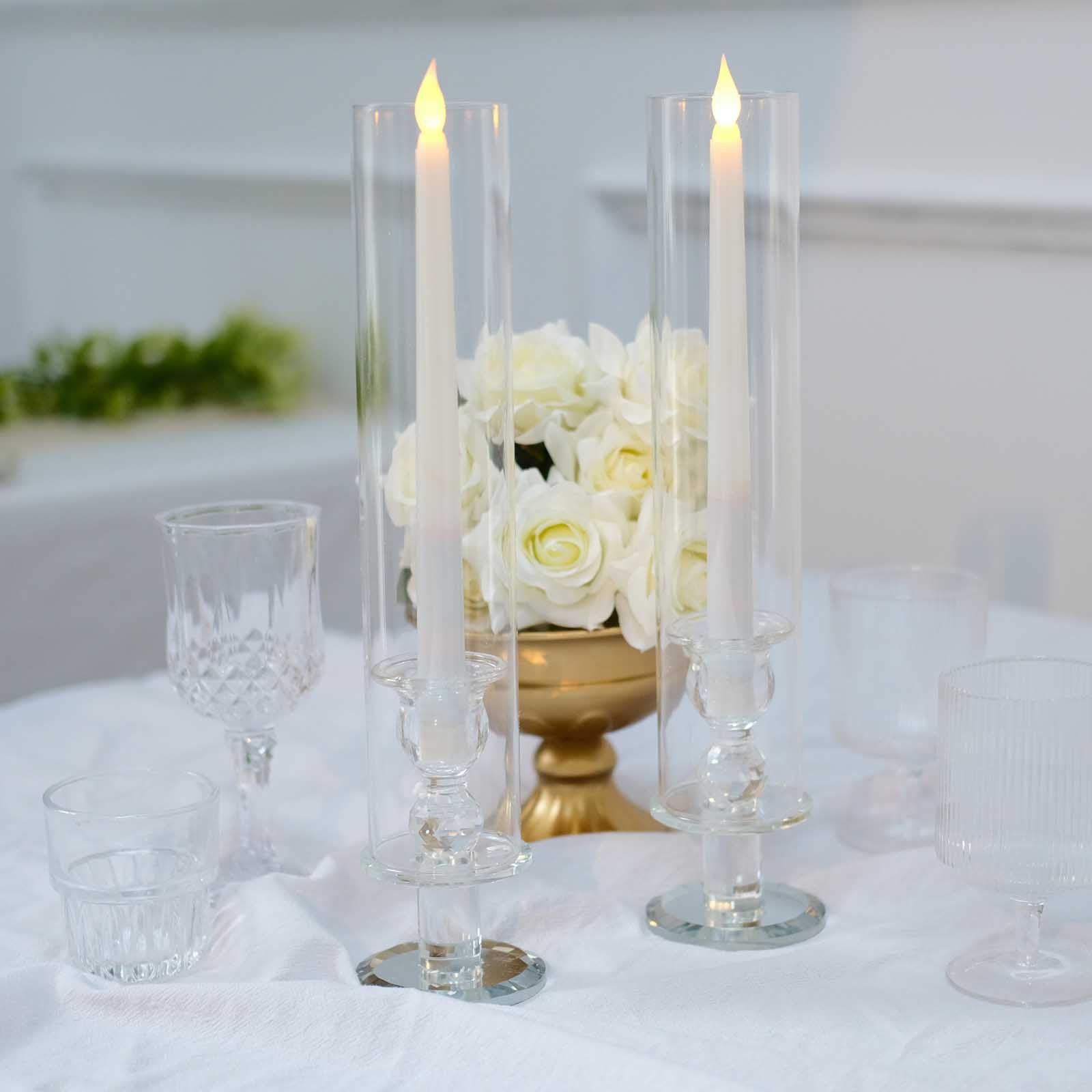 TCFLinen Hurricane Taper Candle Holders - Thumbnail 3