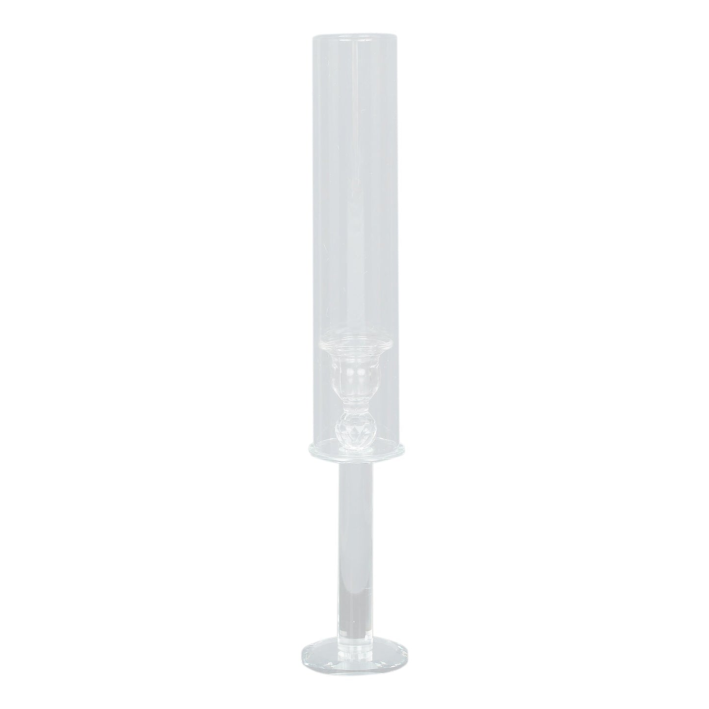 Clear Glass Hurricane Taper Candle Holders With Cylinder Chimney Tubes Styles#whtbkgd