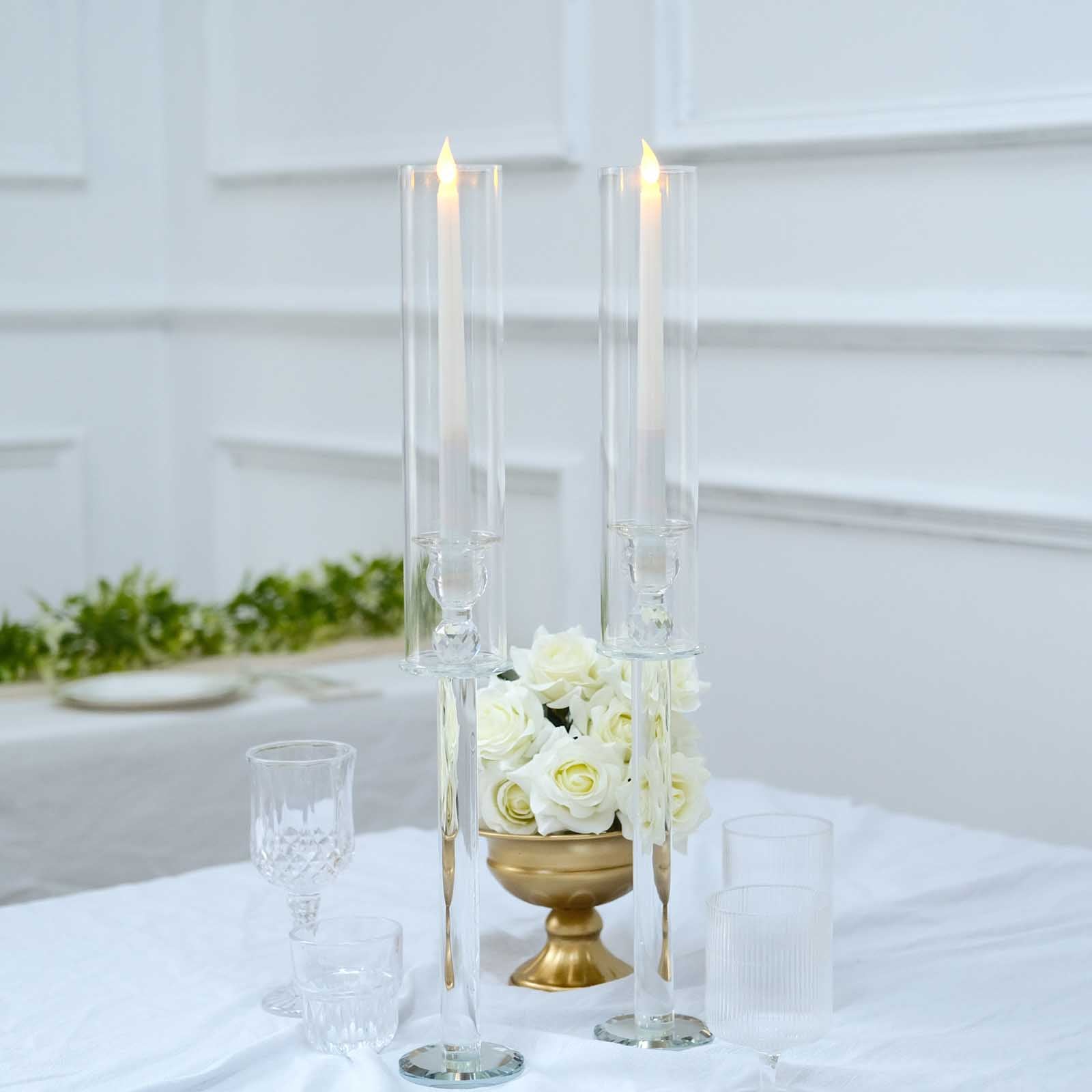 TCFLinen Hurricane Taper Candle Holders - Thumbnail 4