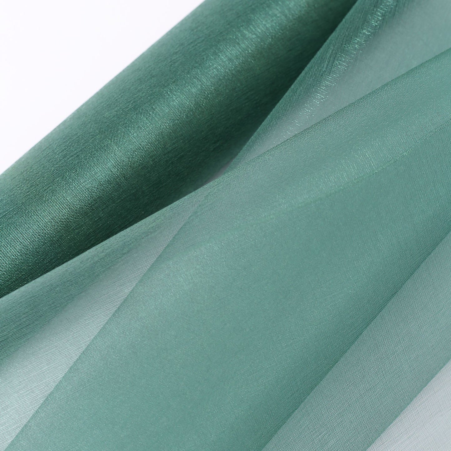 12"x10yd | Hunter Emerald Green Sheer Chiffon Fabric Bolt, DIY Voile Drapery Fabric