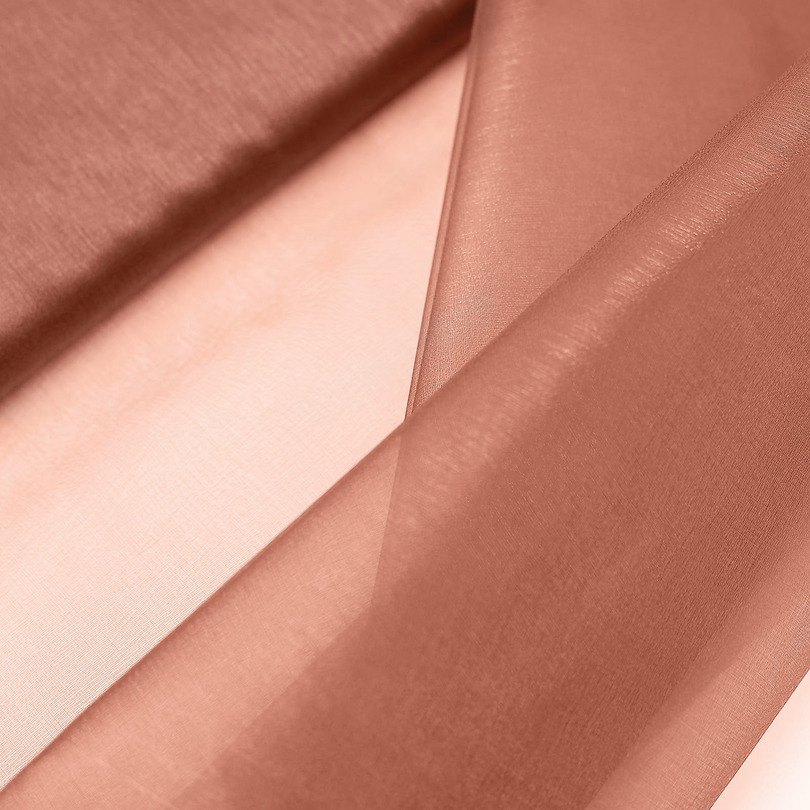 Solid Sheer Chiffon Terracotta Fabric Bolt 54 Inch x 10 Yard