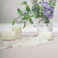 Ivory chiffon ribbon rolls for bouquets and gift wrapping.