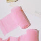 6yd pink chiffon ribbon roll for bouquets and gift wrapping.