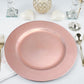 6 Pack 13" Blush Acrylic Plastic Charger Plates, Dinner Party Decor