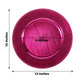 6 Pack of 13 Inch Beaded Round Hot Pink Acrylic Plastic Charger Plates