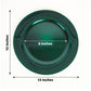 6 Pack Hunter Emerald Green 13 Inch Beaded Round Acrylic Plastic Charger Plate