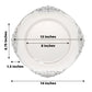 Clear Dinner Plastic Plates With Gold Leaf Embossed Rim In 10 Inch Size Wide