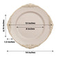 Nude Taupe Acrylic Charger Plates With Gold Embossed Rim 6 Pack