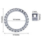Silver jeweled rim glass mirror charger plates, 13 inches, set of 2.
