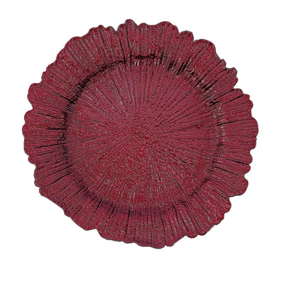 Stylish Elegance with Burgundy Charger Plates