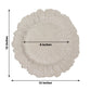 6 Pack | 13inch Taupe Round Reef Acrylic Plastic Charger Plates, Dinner Charger Plates