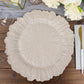 6 Pack | 13" Taupe Round Reef Acrylic Plastic Charger Plates, Dinner Charger Plates