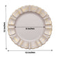 Nude Taupe 13 Inch Round Charger Plates With Gold Wavy Rim Pack Of 6