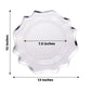 Silver Clear Acrylic 13 Inch Dinner Charger Plates with Round Scalloped Edge 6 Pack