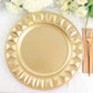 13 Inch Gold Round Plastic Plates With Bejeweled Rim