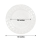 White Hard Plastic Plates With Bejeweled Rim Round Charger Plates In 13 Inch Size
