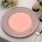Rose gold lace embossed acrylic charger plate, 13 inches, set of 6.