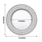 Silver rustic lace embossed acrylic charger plate, 13 inches.