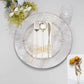13 Inch White Washed Sunray Rim Round Disposable Serving Plates 