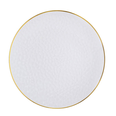 Sophisticated Design of Clear Hammered Charger Plates
