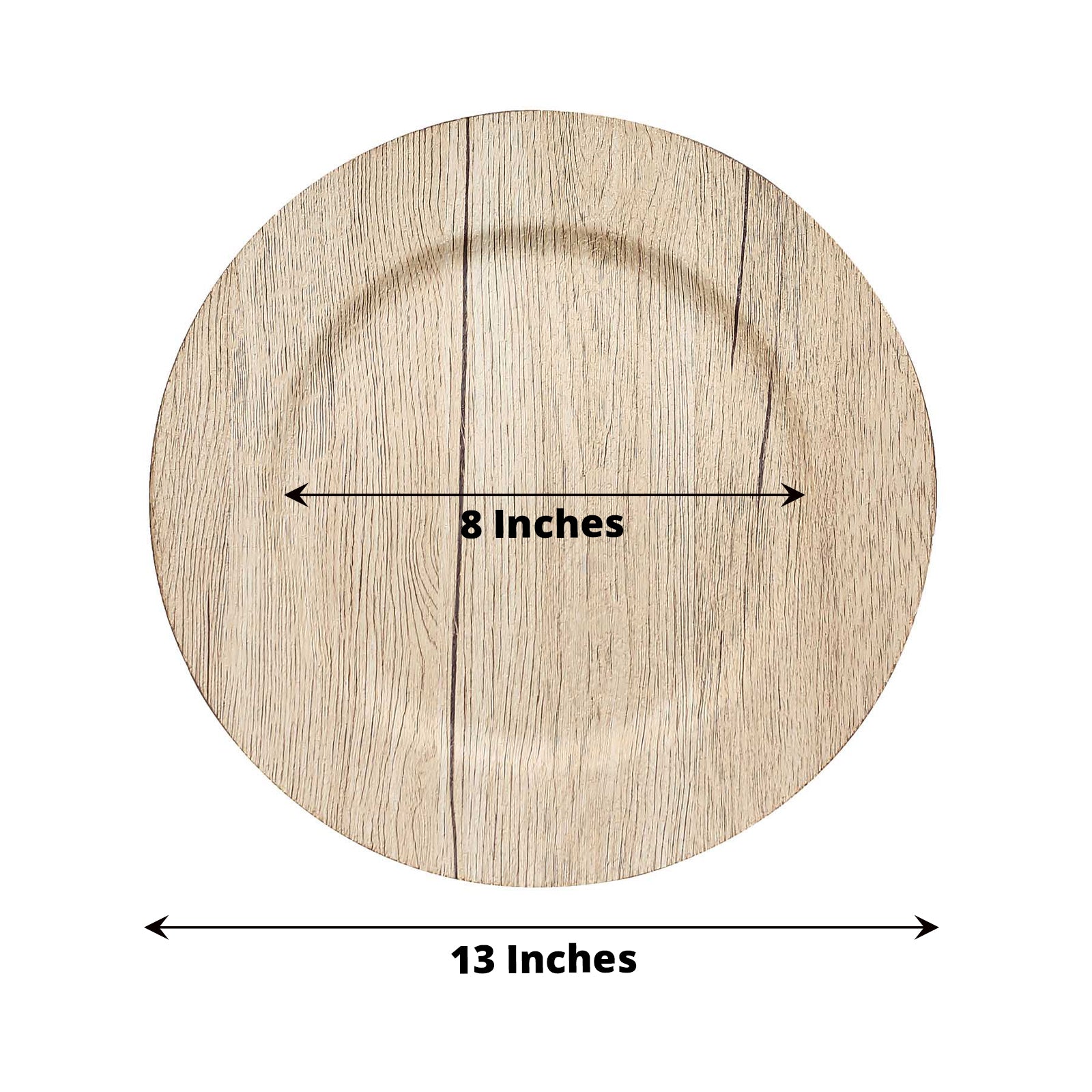 Natural wood-style plate