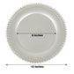 Silver Hard Plastic Plates With Beaded Rim Round Charger Plates In 12 Inch Size 