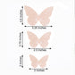 12 Pack Blush Butterfly Mural Decals 3D Removable DIY Decals Wall