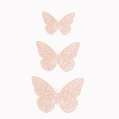 Transform Your Space with 3D Blush Butterfly Wall Decals