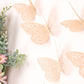 12 Pack of Removable 3D Blush Butterfly DIY Wall Mural Stickers 