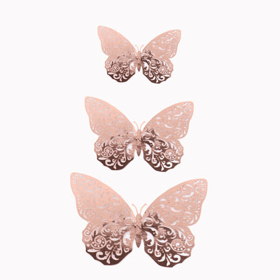 Elevate Your Decor with 3D Rose Gold Butterfly Wall Decals