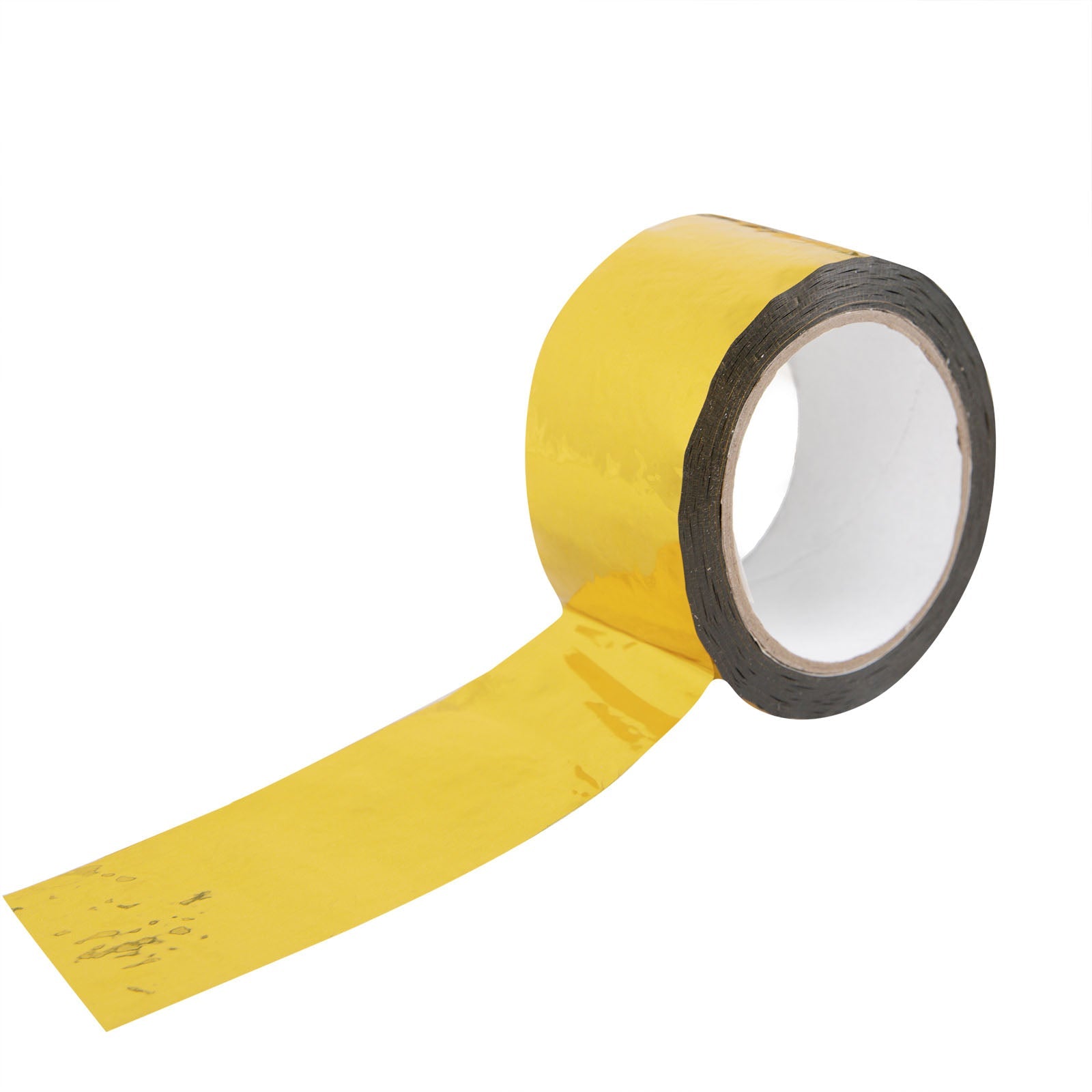 Gold metallic film tape roll for DIY floral wrap and craft decor.