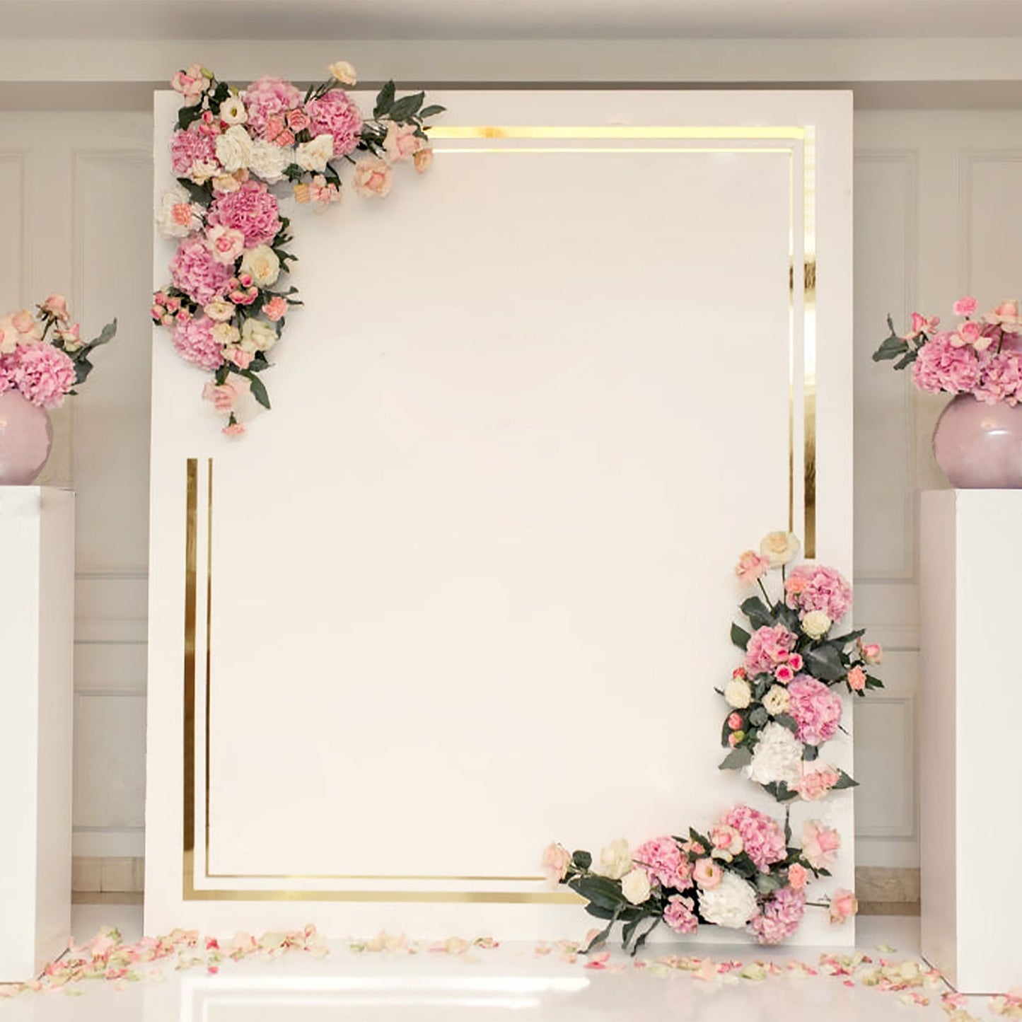 Gold metallic tape for floral wrap and craft decor, ideal for DIY projects.