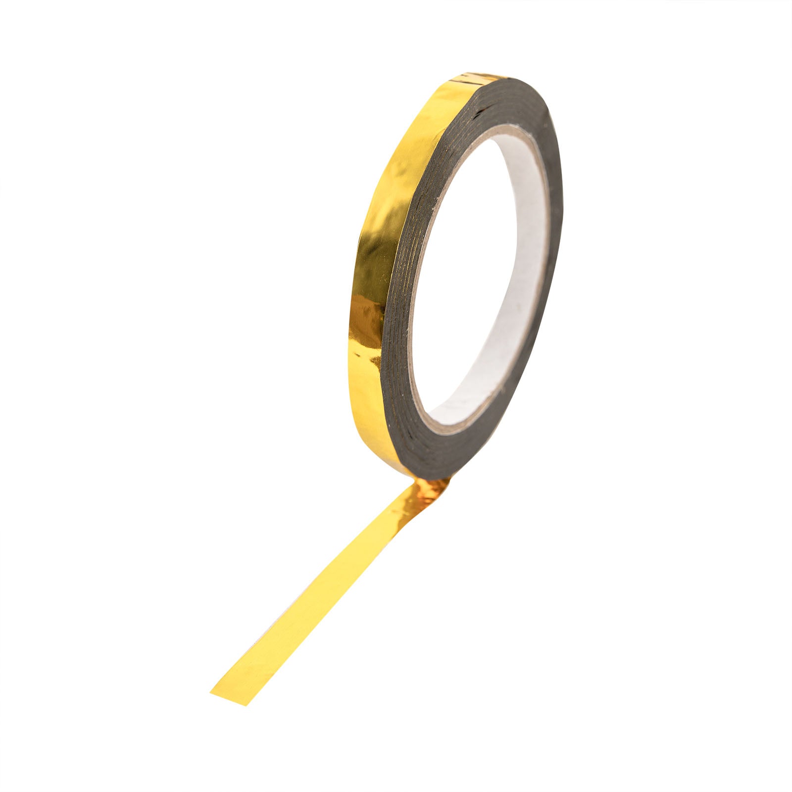 Gold metallic film tape for DIY crafts and floral decor.