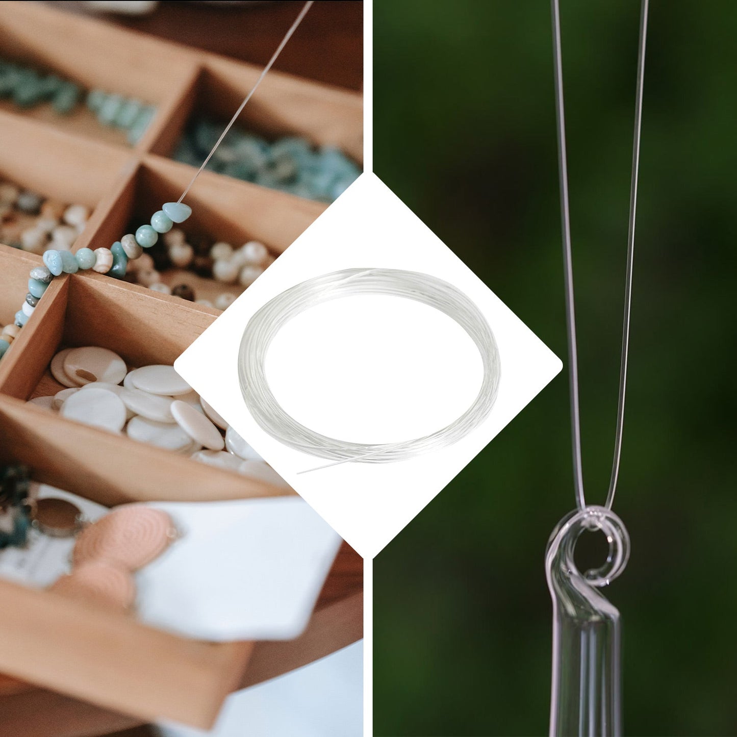 9ft Clear Plastic Craft Wire, Invisible Hanging Wire