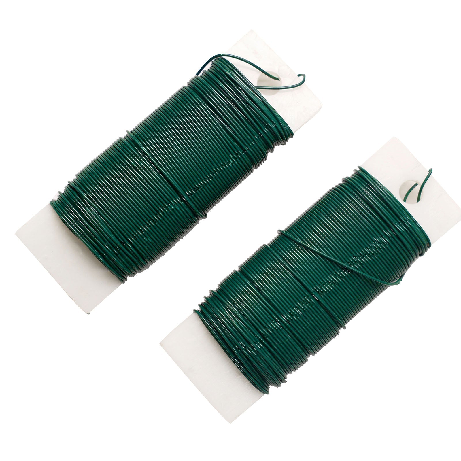 20 gauge green floral wire, 2 pack, ideal for DIY flower arrangements.