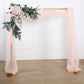 18ft Blush Sheer Organza Wedding Arch Drapery Fabric, Window Scarf Valance